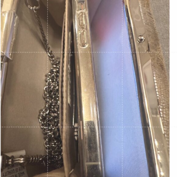 Nine West bronze metallic clutch  7" x 2.25 x 4" fits Iphone FORMAL DANCE PARTY - Picture 3 of 3